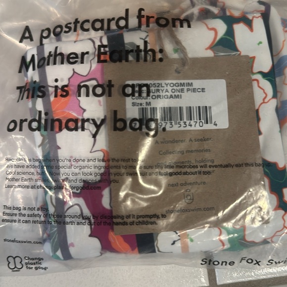 Stonefox Surya in Origami Floral Striped One Piece
NWT
Liner attached - Picture 5 of 7